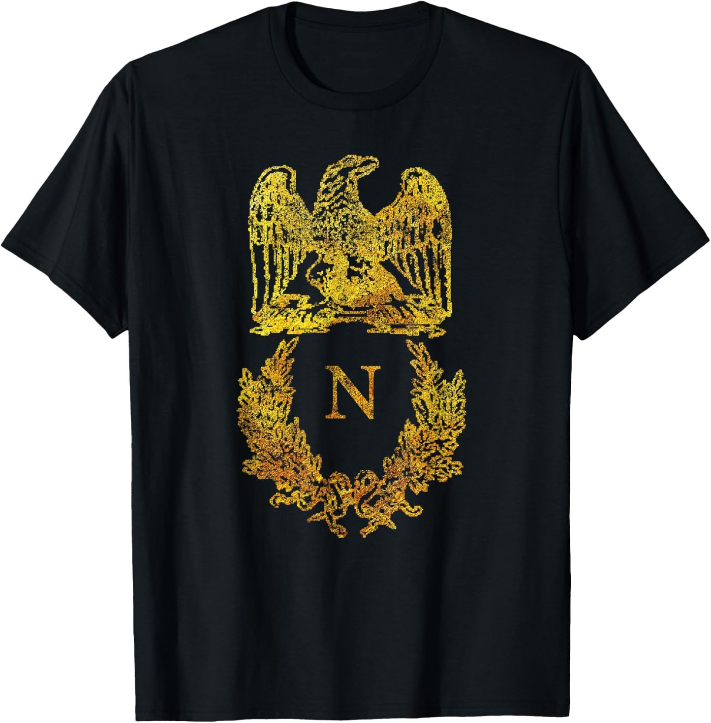 Napoleon Bonaparte Eagle Emblem Badge Napoleonic T-Shirt - T-Shirt | Black