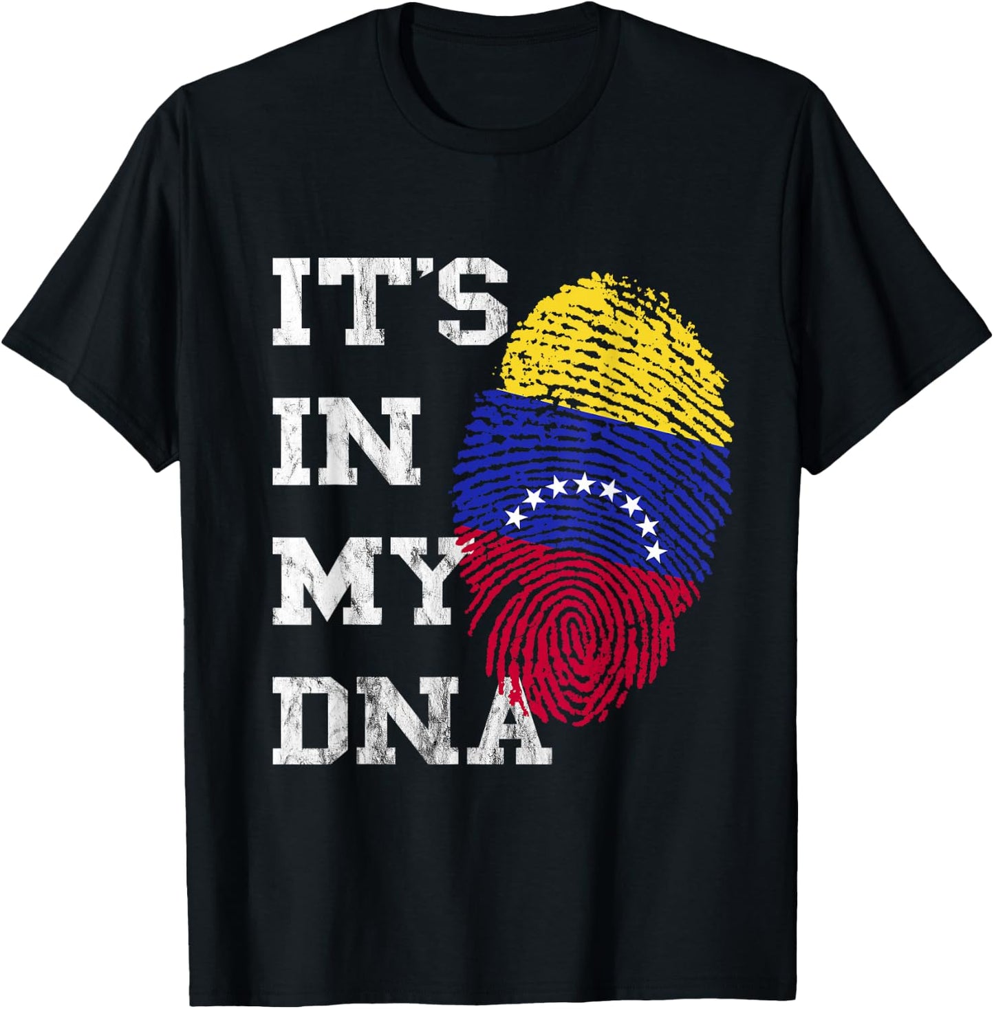 It's In My DNA Venezuelan Roots Venezuela 7 Stars Flag T-Shirt - T-Shirt | Black