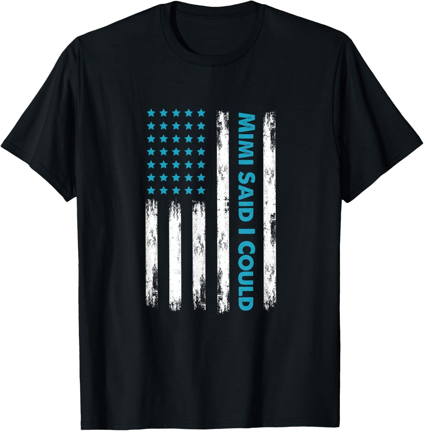 Mimi Said I Could Grandparent USA Flag Funny Kids toddler T-Shirt - T-Shirt | Black
