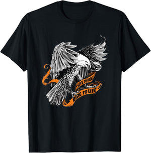 US Eagle, biker, live to ride ride to live T-Shirt - T-Shirt | Black