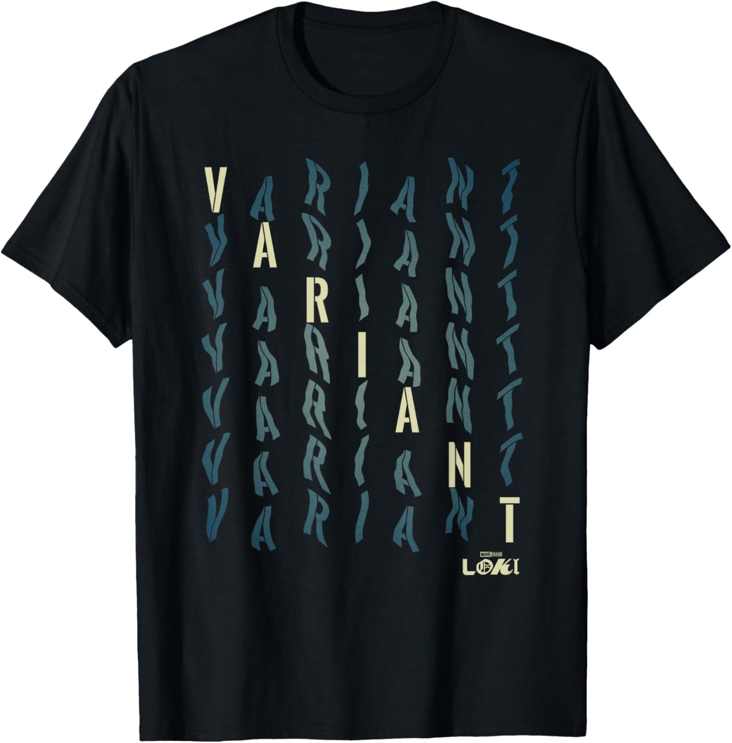 Marvel Loki Variant Wavy Text Stack T-Shirt - T-Shirt | Black