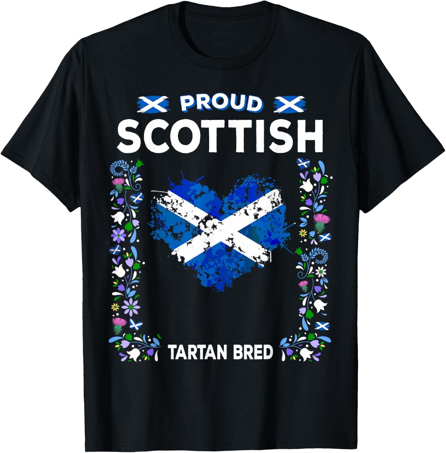 Scottish Flag Outfit Idea Scotland Themed T-Shirt - T-Shirt | Black