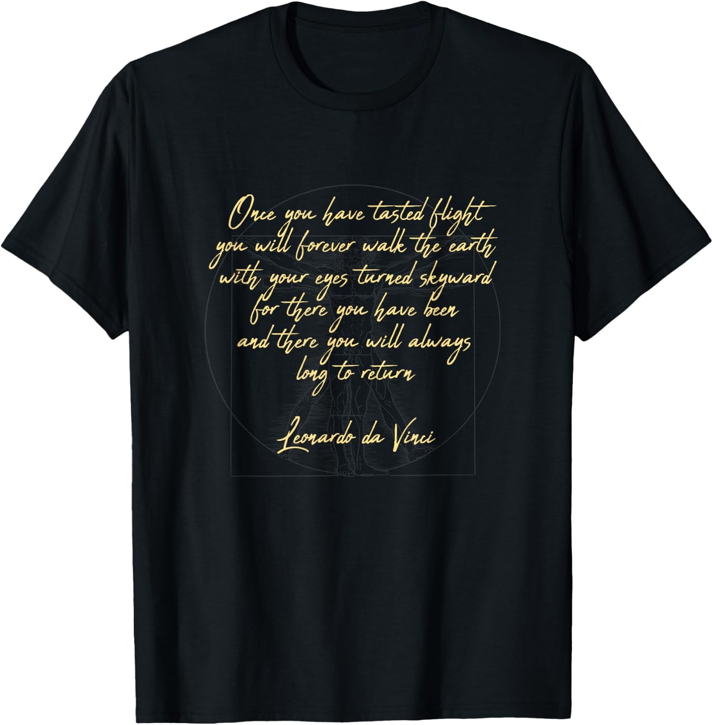Flying quote Airline Pilot Leonardo T-Shirt - T-Shirt | Black