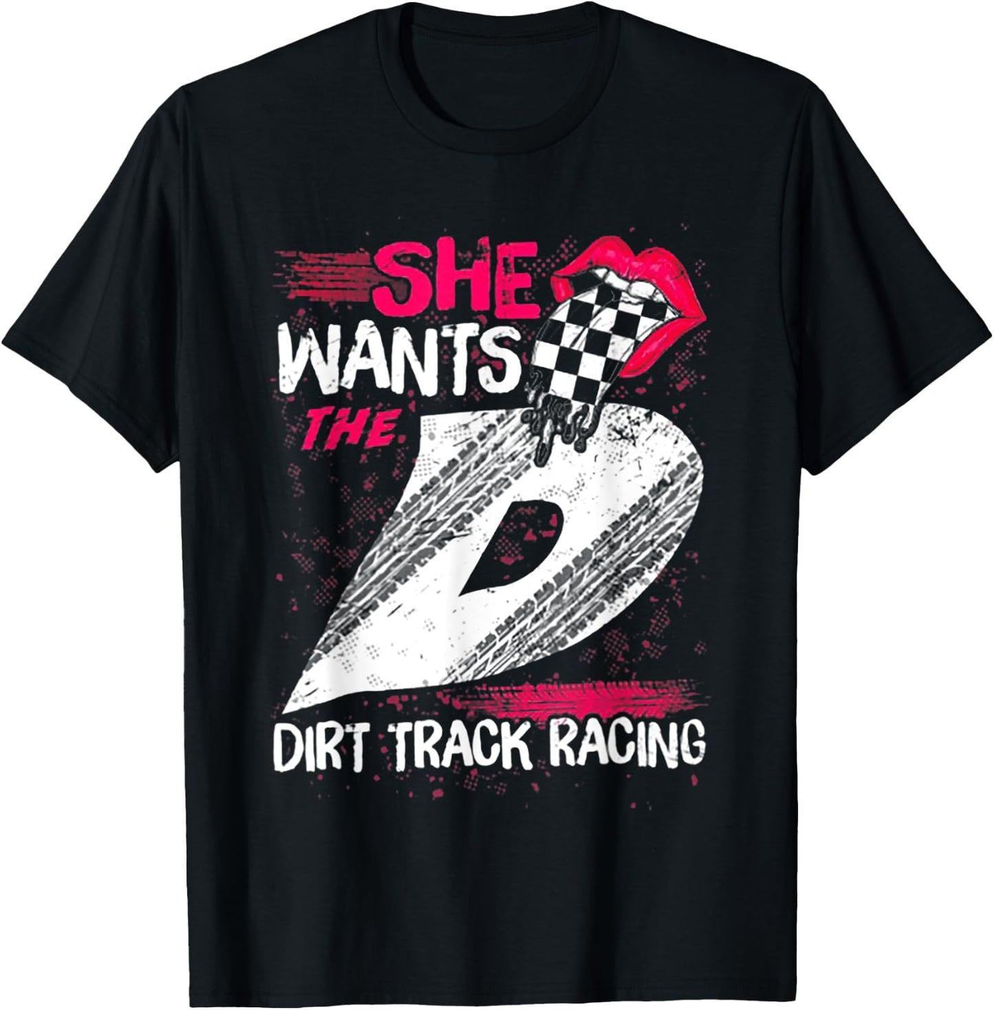 She Want's The Dirt Track Racing T-Shirt - T-Shirt | Black
