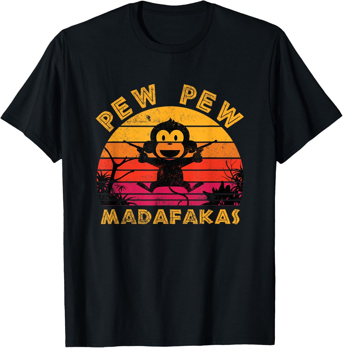 Pew Pew Madafakas Men's I Madafakas Monkeys T-Shirt - T-Shirt | Black