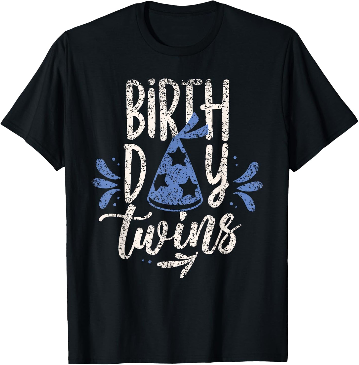 Birthday Twins Celebrate Cute Twin T-Shirt - T-Shirt | Black