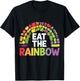 Healthy Eating Vegan Vegetarian Eat The Rainbow T-Shirt - T-Shirt | Black