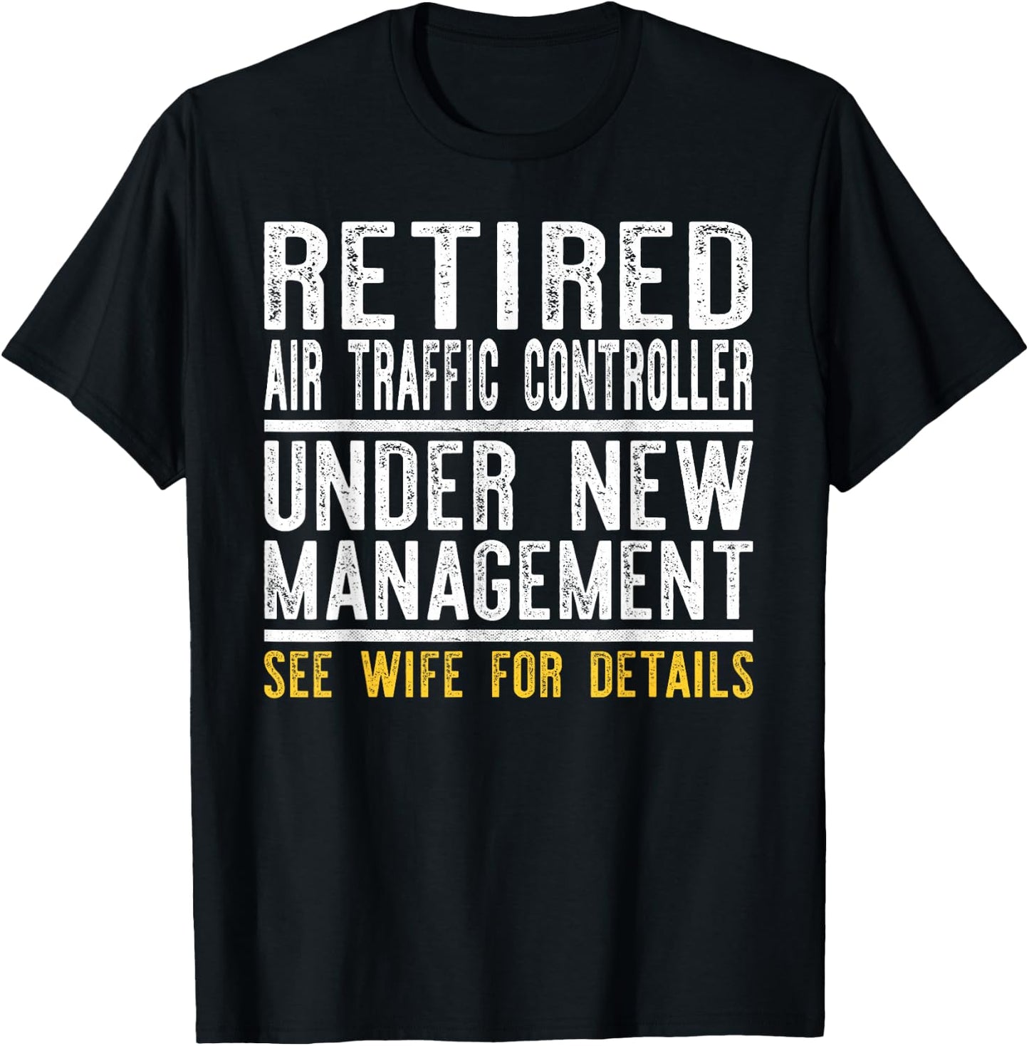 Funny Retirement Air Traffic Controller Men Dad Retiring T-Shirt - T-Shirt | Black