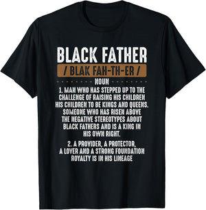 Black Father Definition Proud African American Black Family T-Shirt - T-Shirt | Black