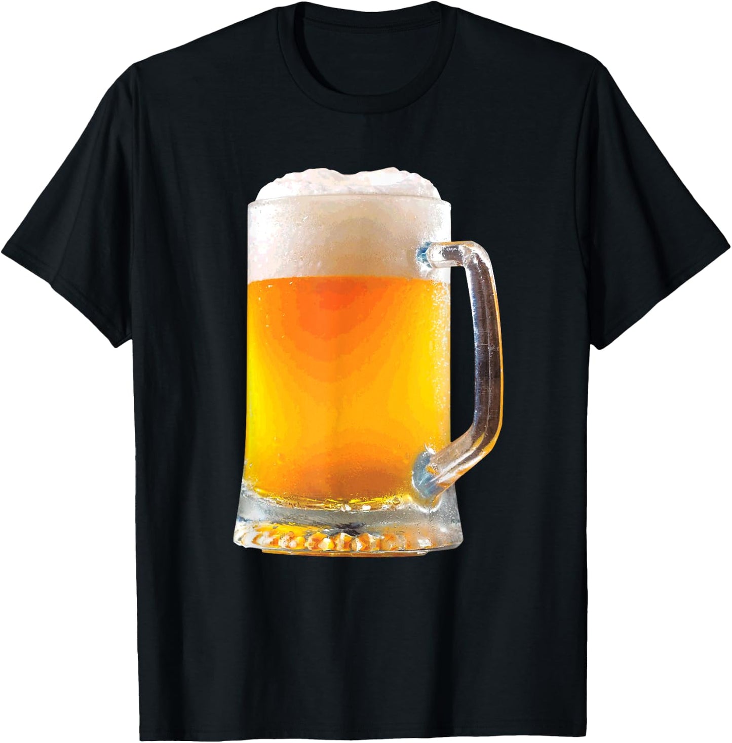 Beer Drinking Lovers Picture Cold Beer Mug Men Women T-Shirt - T-Shirt | Black