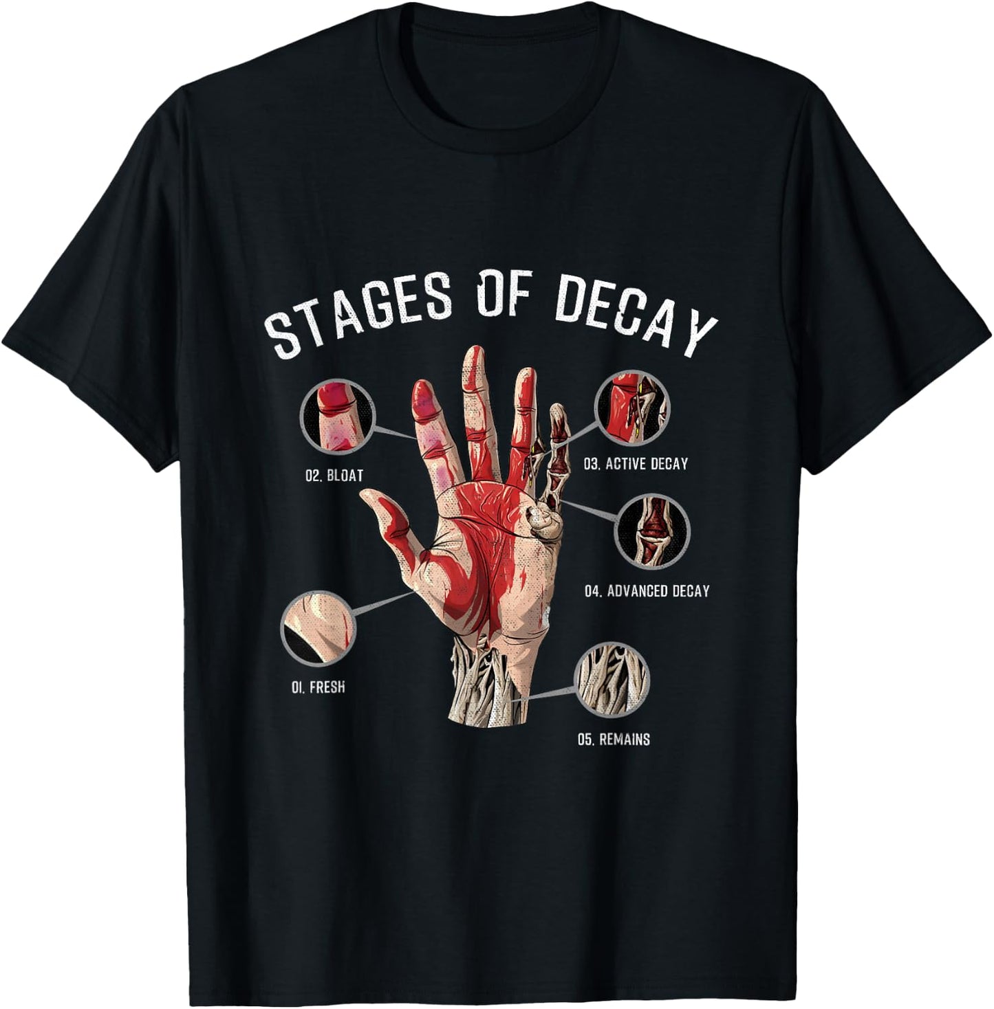 Stages Of Decay Funeral Director Funny Joke Quote Saying T-Shirt - T-Shirt | Black