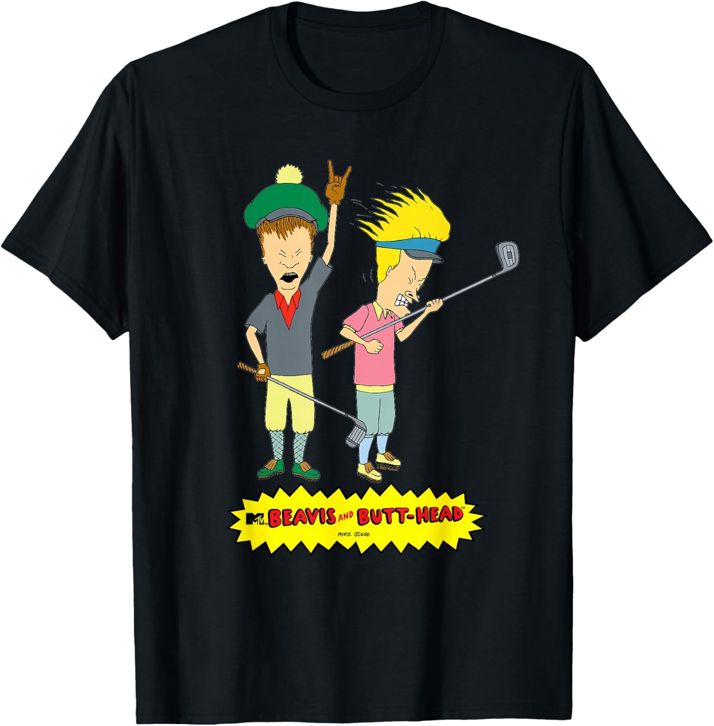 Beavis and Butt-Head Golf Pros T-Shirt - T-Shirt | Black