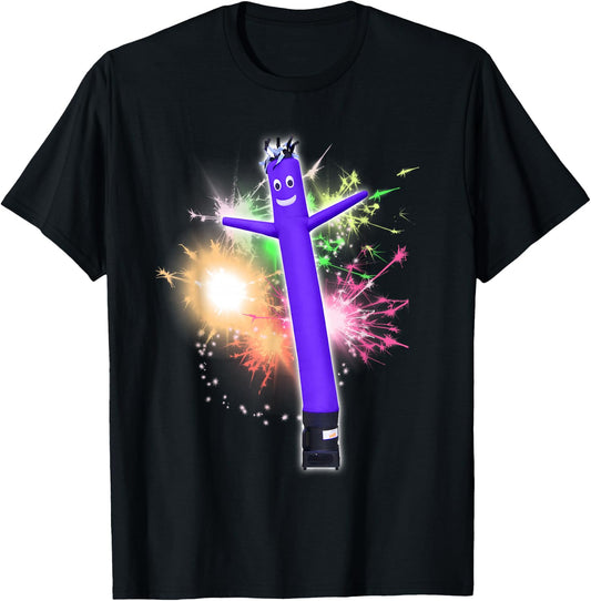 Wacky Waving Inflatable Tube Man Air Dancer Fireworks T-Shirt - T-Shirt | Black