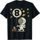 Astronaut 8 Year Old Space Birthday T-Shirt - T-Shirt | Black