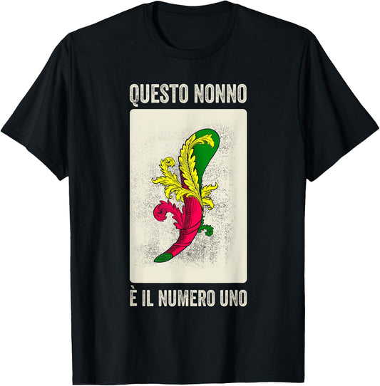 Grandpa Italian Nonno Scopa Game Scopa-Cards T-Shirt - T-Shirt | Black