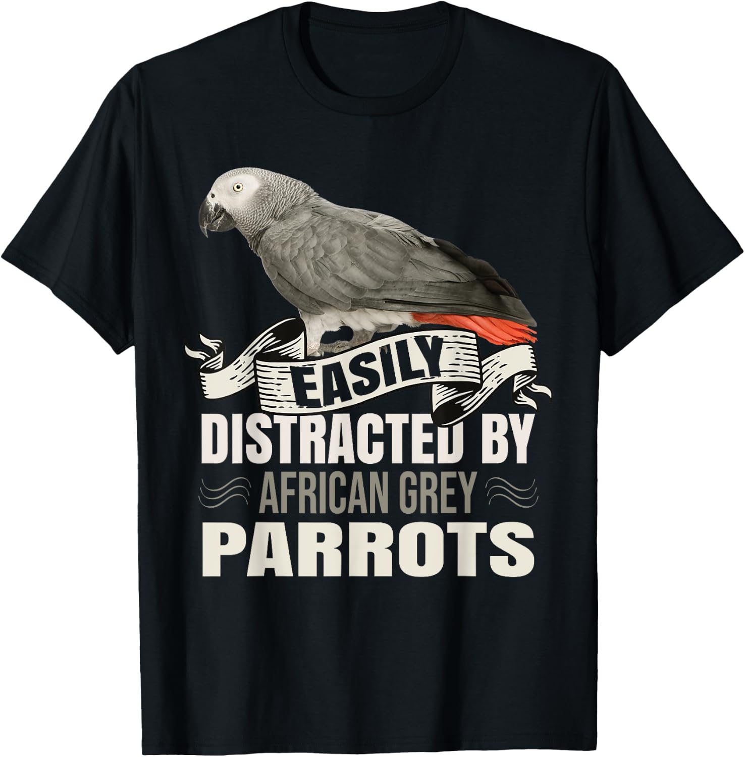 Funny African Grey Parrot Accessories For Zookeepers T-Shirt - T-Shirt | Black