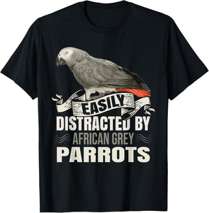 Funny African Grey Parrot Accessories For Zookeepers T-Shirt - T-Shirt | Black