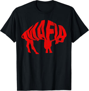 WNY Pride - Faded Red Buffalo T-Shirt - T-Shirt | Black
