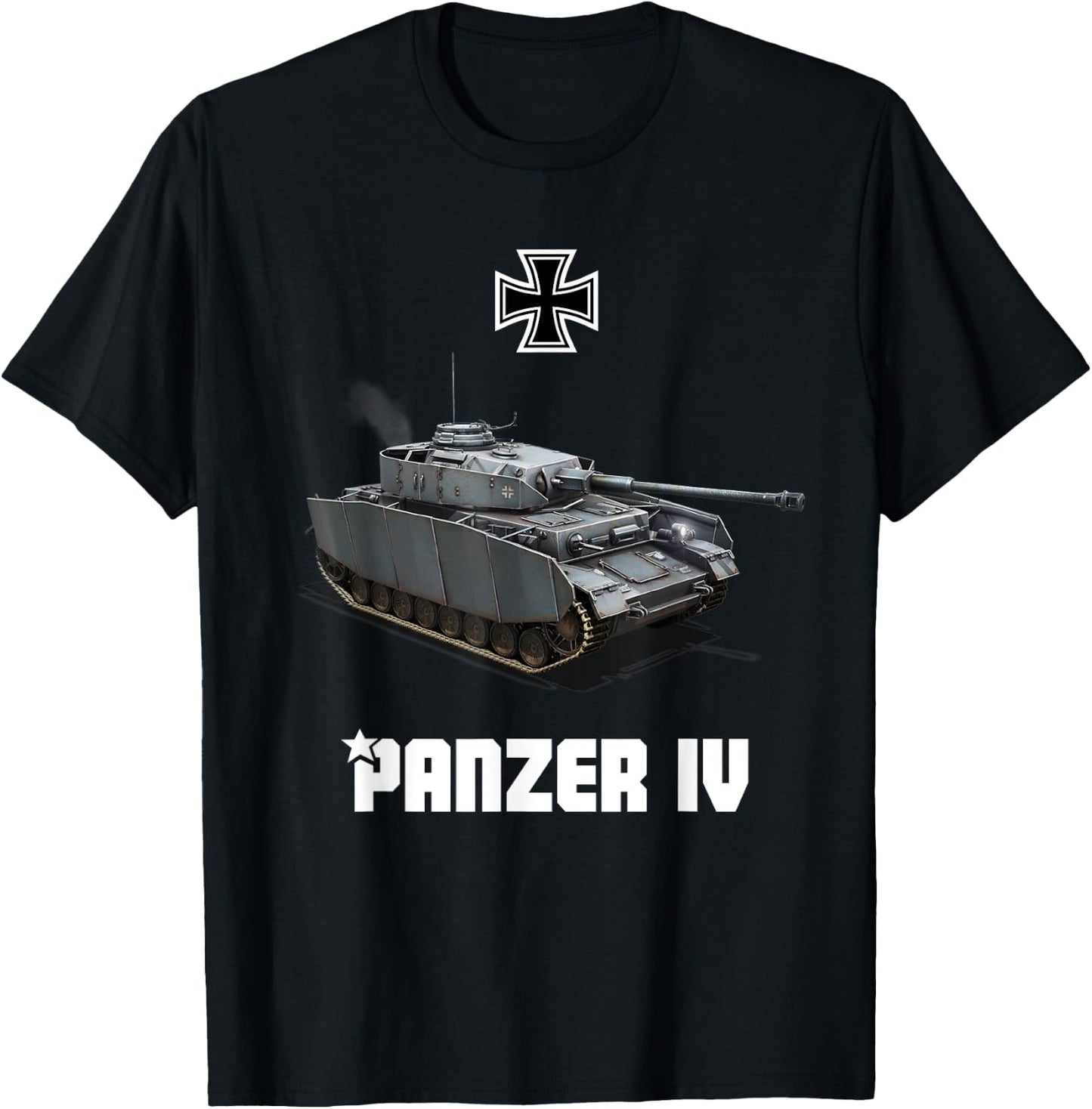 Panzer IV Ausf.G and H German Medium Tank WW2 Military T-Shirt - T-Shirt | Black