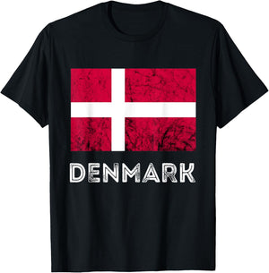 Denmark Dannebrog Danish Flag Dansk Roots Danish Pride T-Shirt - T-Shirt | Black