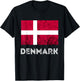Denmark Dannebrog Danish Flag Dansk Roots Danish Pride T-Shirt - T-Shirt | Black