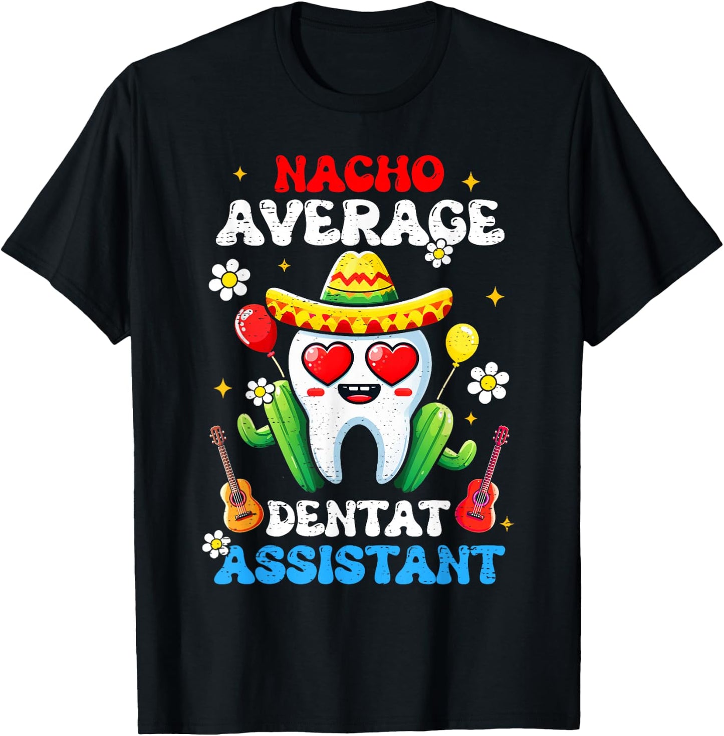 Cinco De Mayo Mexican Dentist Groovy Dental Tooth Fiesta 5th T-Shirt - T-Shirt | Black