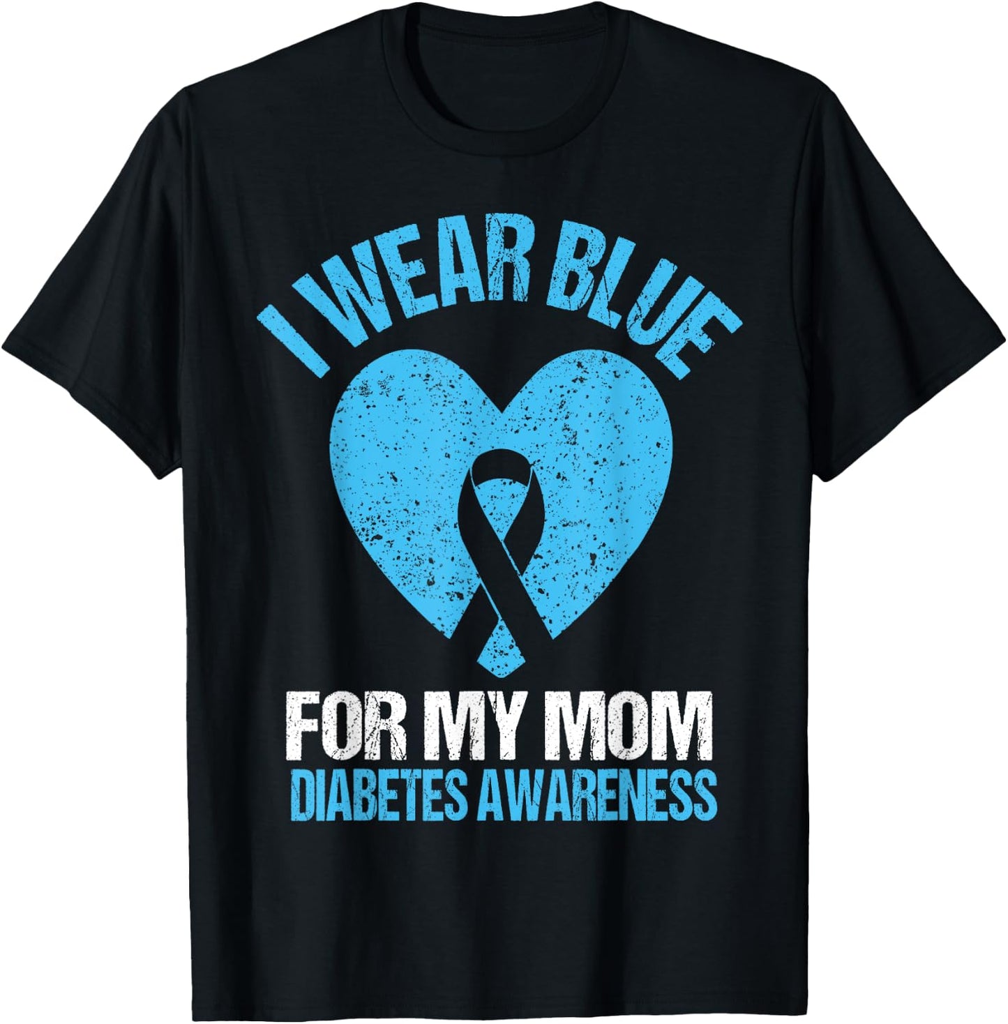 I Wear Blue For My Mom Diabetes Awareness Shirt Kids Toddler T-Shirt - T-Shirt | Black