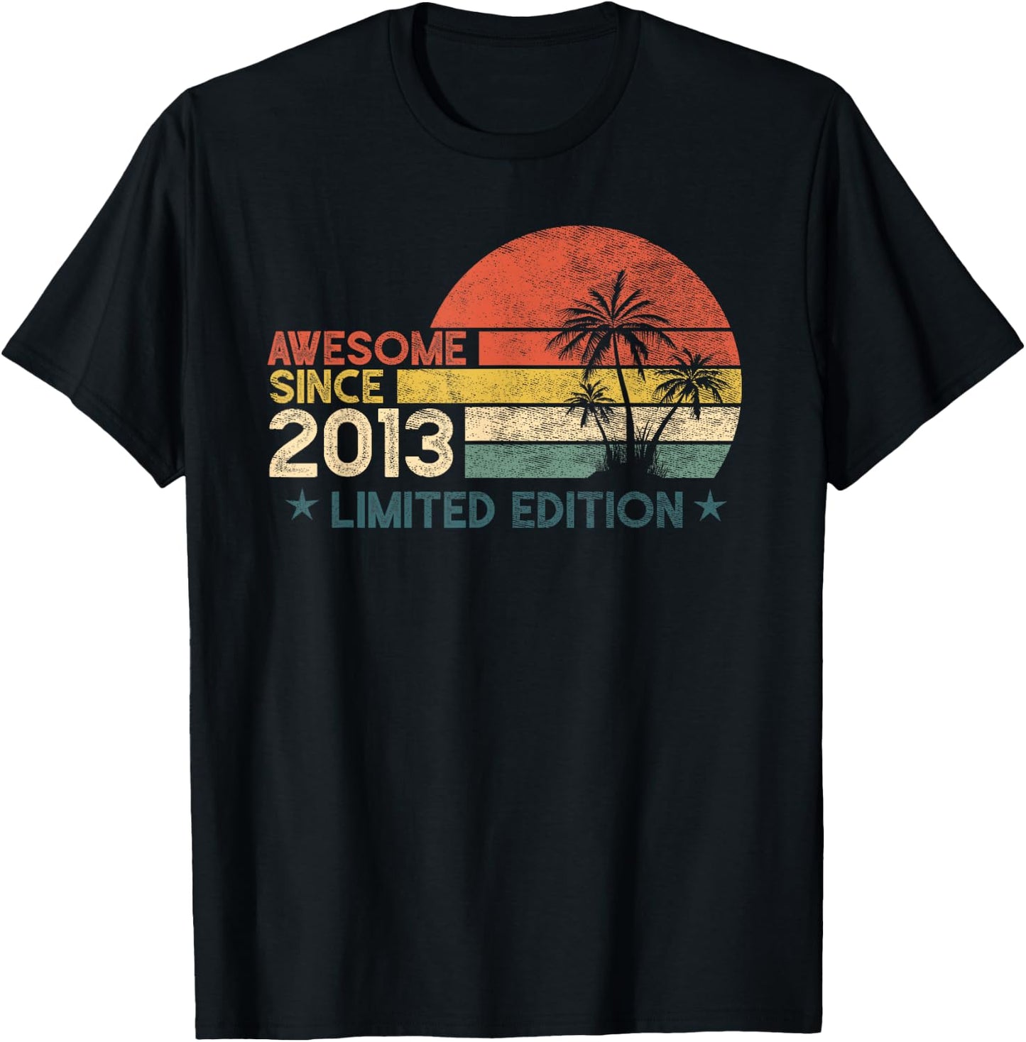 12 Birthday Gifts Awesome Since 2013 Limited Edition T-Shirt - T-Shirt | Black