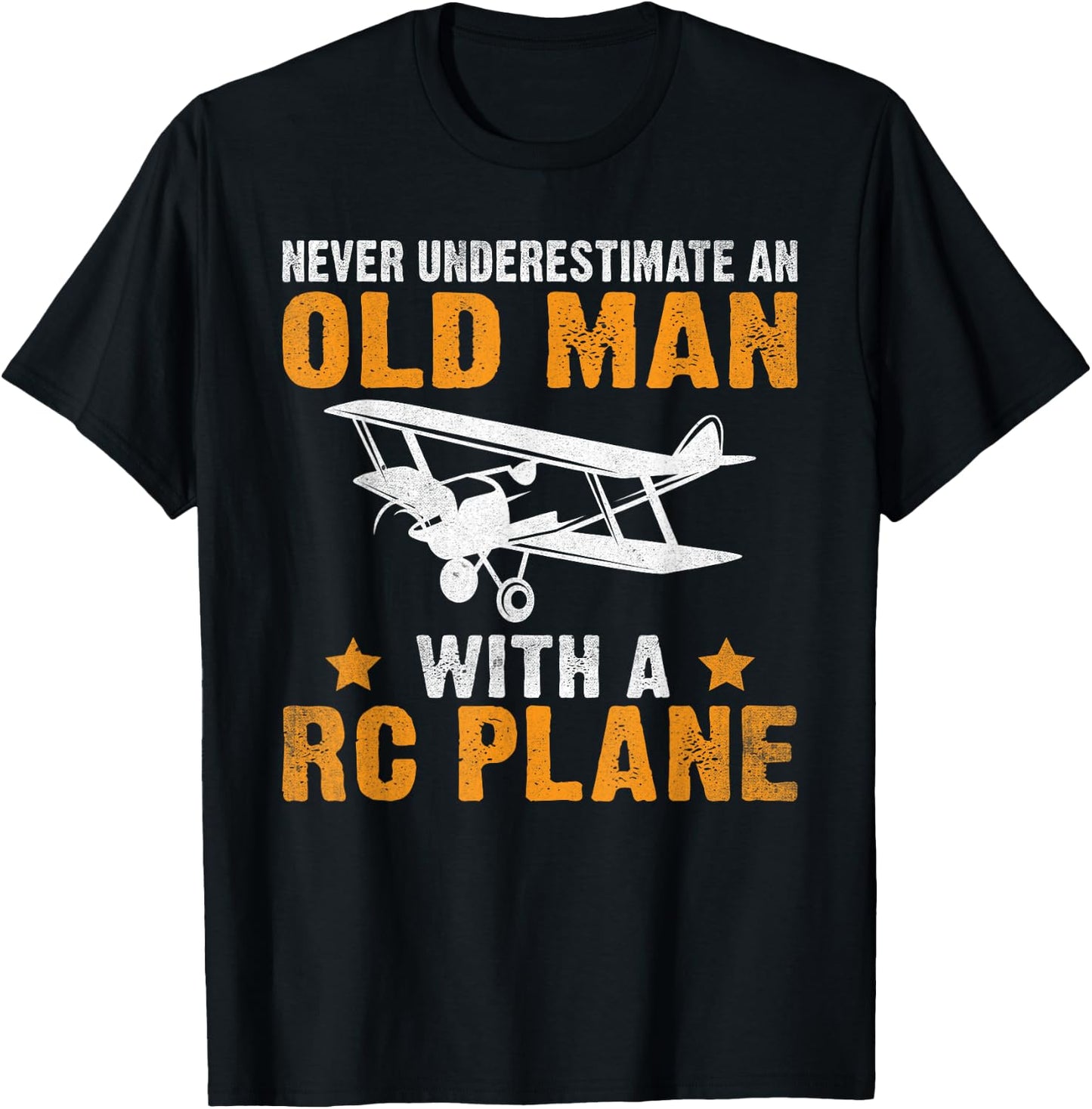 Never underestimate an old Man with a RC Plane T-Shirt - T-Shirt | Black