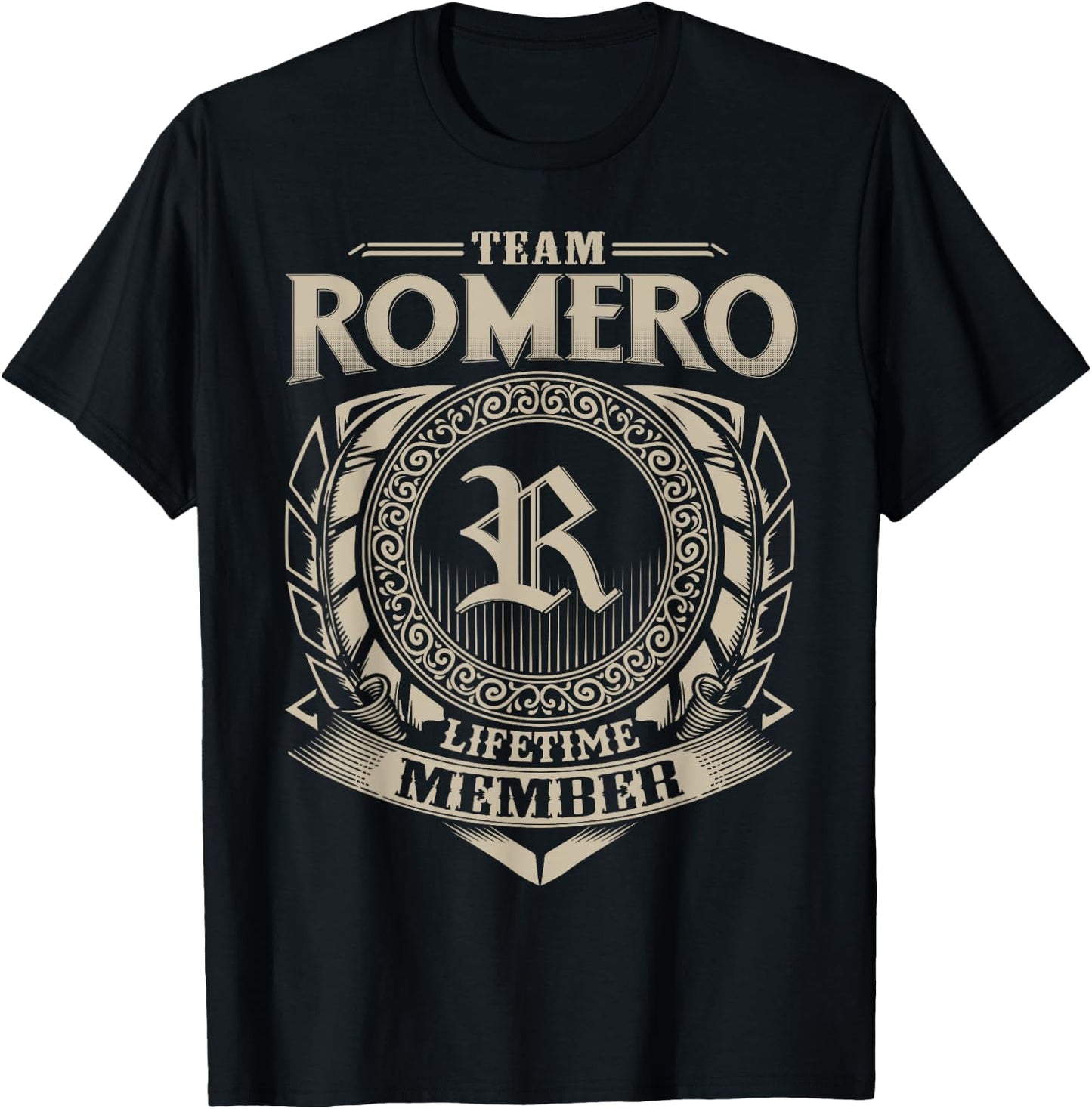 Team ROMERO Lifetime Member Vintage ROMERO Family T-Shirt - T-Shirt | Black