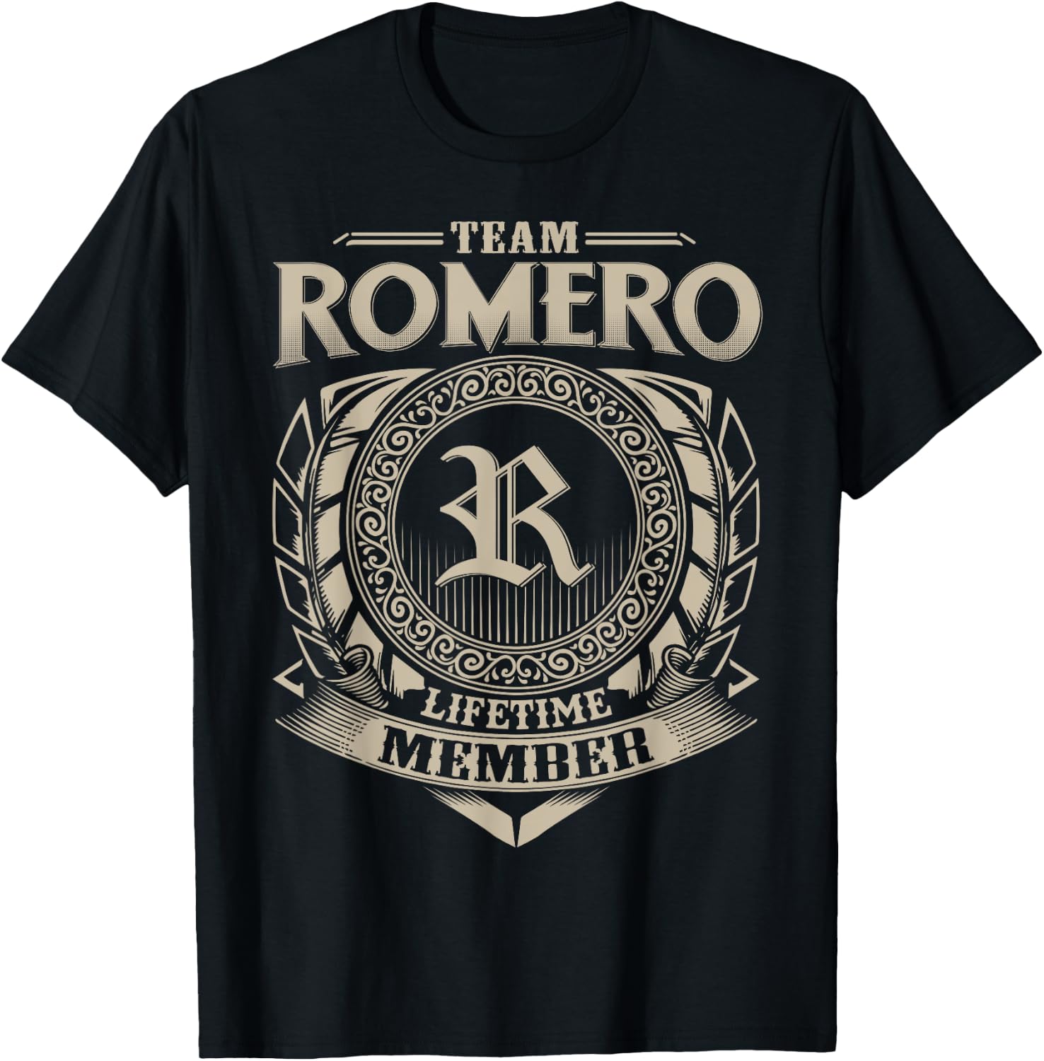 Team ROMERO Lifetime Member Vintage ROMERO Family T-Shirt - T-Shirt | Black
