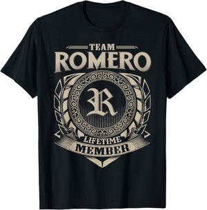 Team ROMERO Lifetime Member Vintage ROMERO Family T-Shirt - T-Shirt | Black