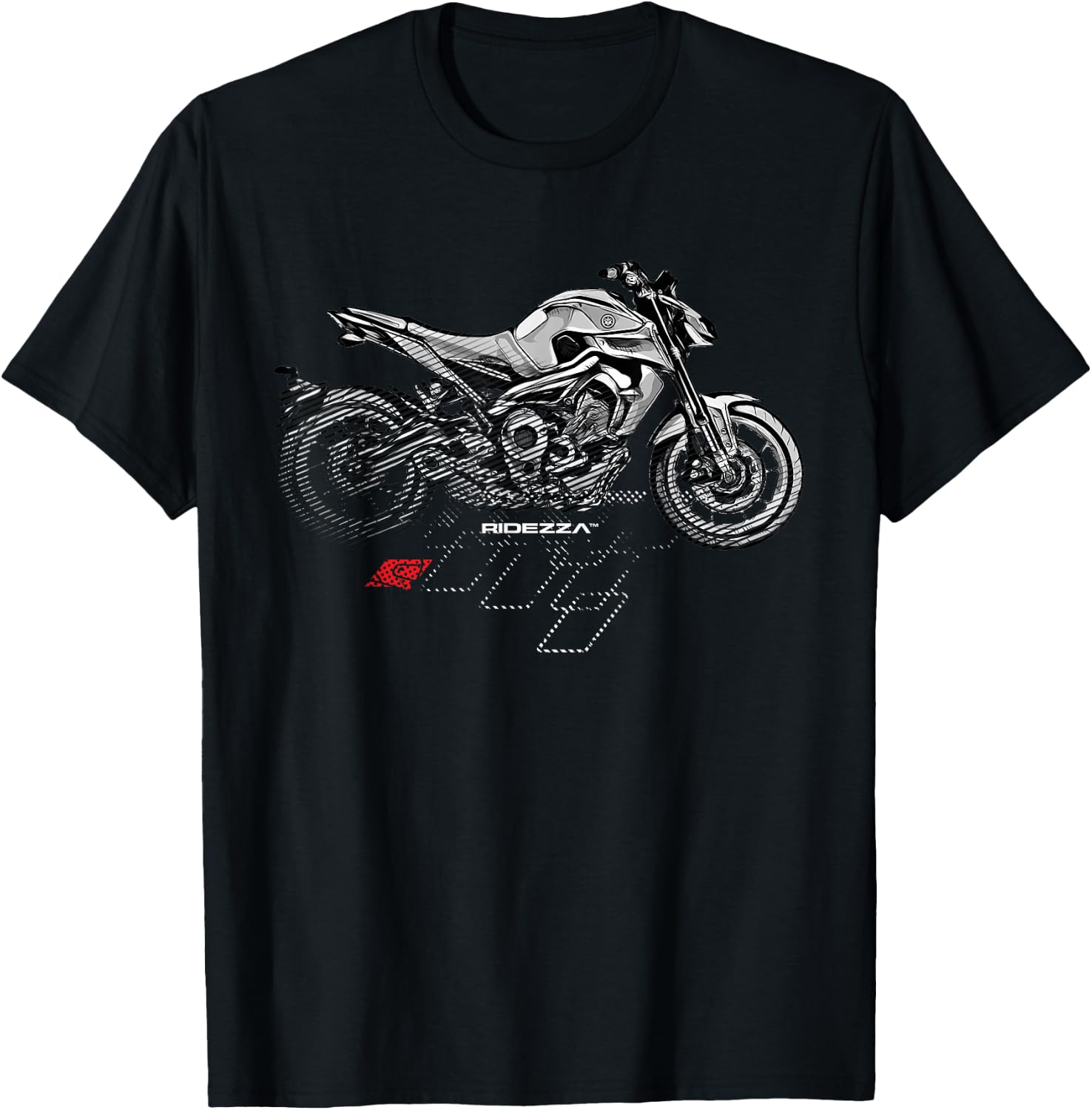 Ridezza SuperGP FZ09 MT09 Motorcyclist T-Shirt - T-Shirt | Black