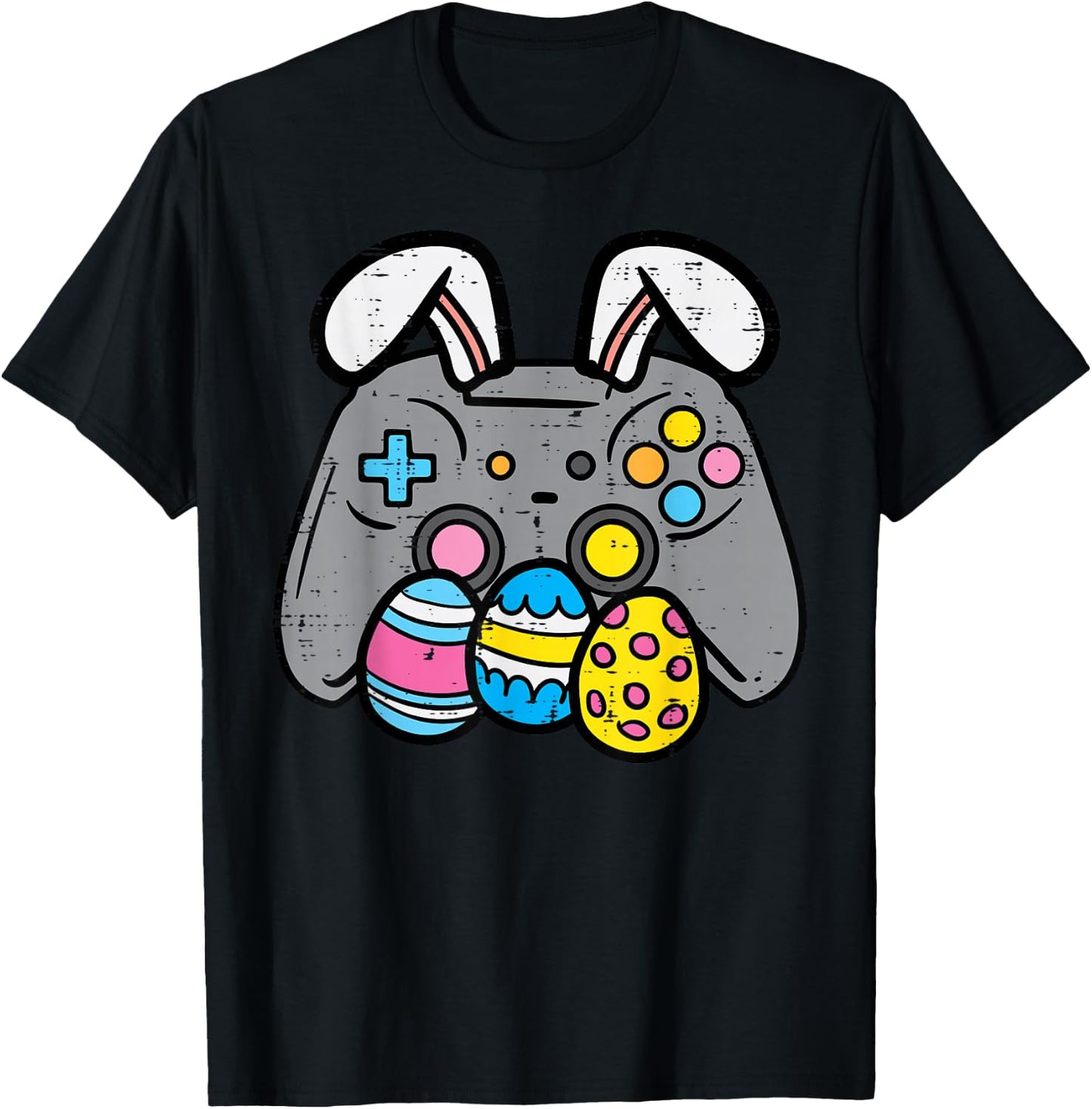 Easter Video Game Bunny Eggs Gaming Gamer Boys Men Teen Kids Small T-Shirt - T-Shirt | Black