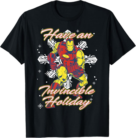 Marvel Iron Man Have An Invincible Holiday Christmas T-Shirt - T-Shirt | Black