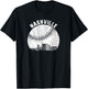Nashville Skyline Baseball Fan Vintage Nashville Baseball T-Shirt - T-Shirt | Black