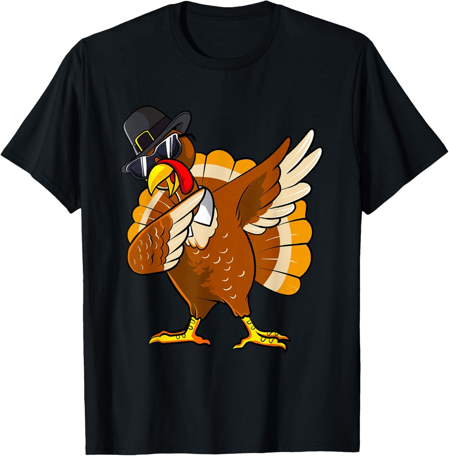 Dabbing Turkey Thanksgiving Day Gifts Pilgrim Boys Kids Men T-Shirt - T-Shirt | Black