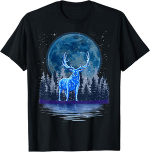 Vintage Winter Elk Reindeer T-Shirt - T-Shirt | Black