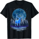 Vintage Winter Elk Reindeer T-Shirt - T-Shirt | Black