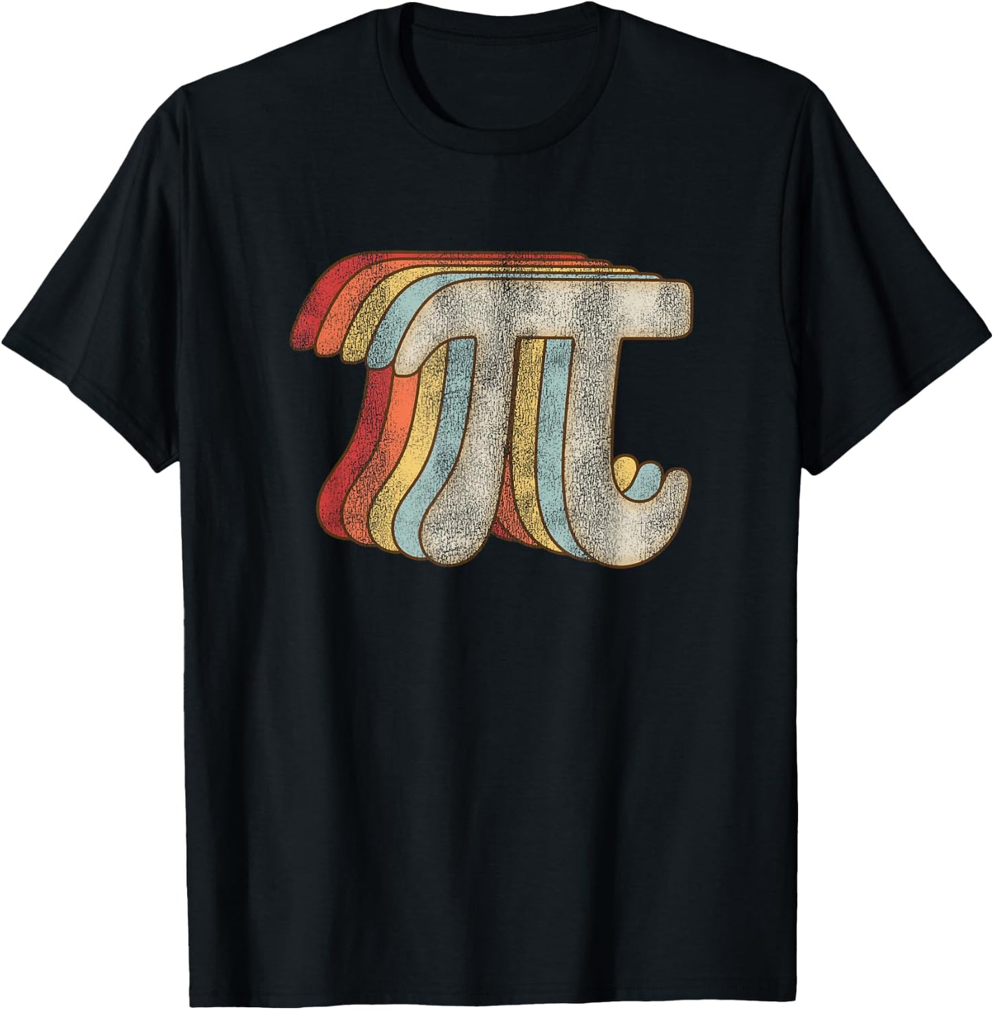 Vintage Pi Math Geek Retro Design for Pi Day T-Shirt - T-Shirt | Black