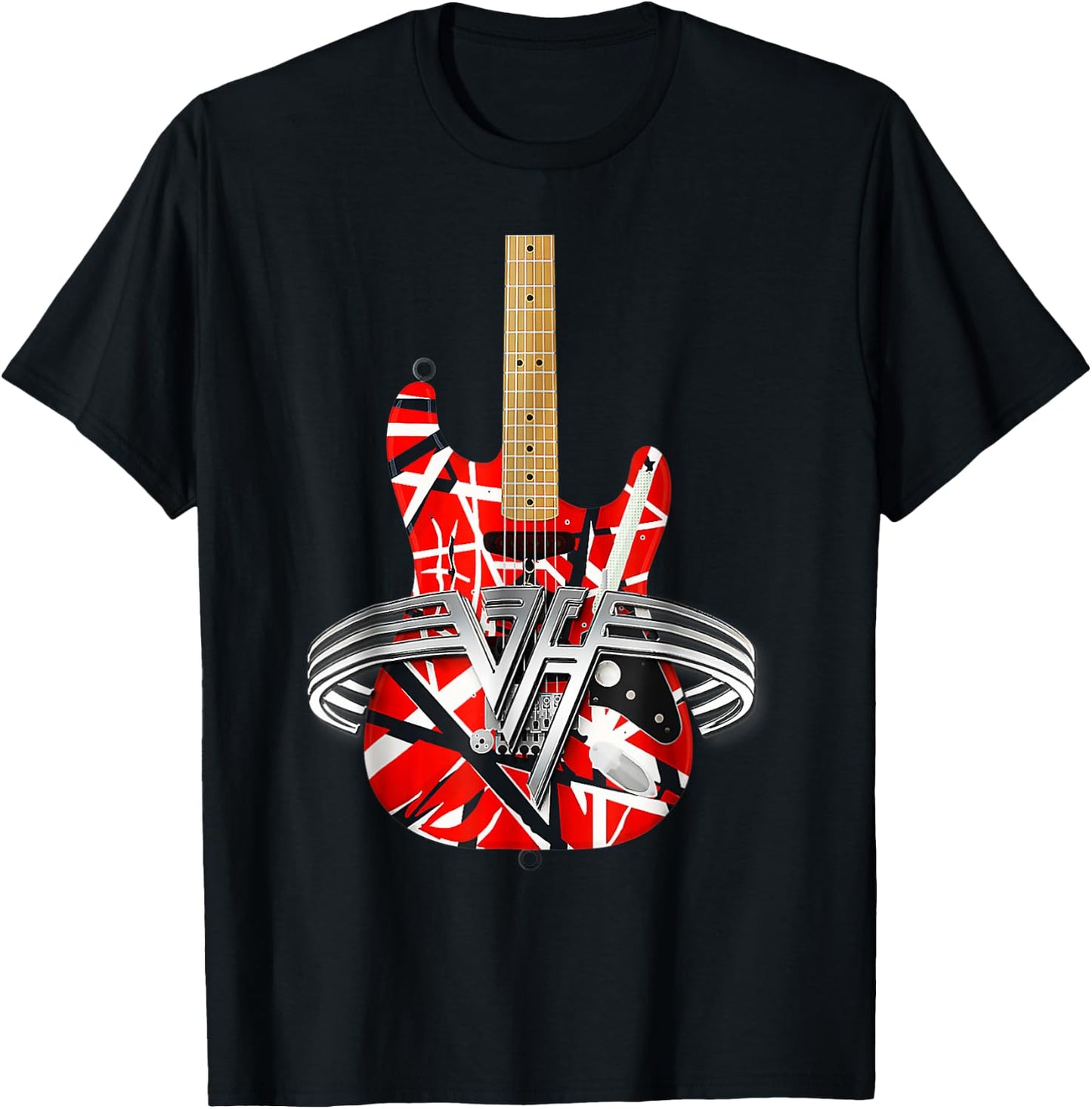 Vintage Classic Rock Red Guitar Lovers Gifts Women T-Shirt - T-Shirt | Black