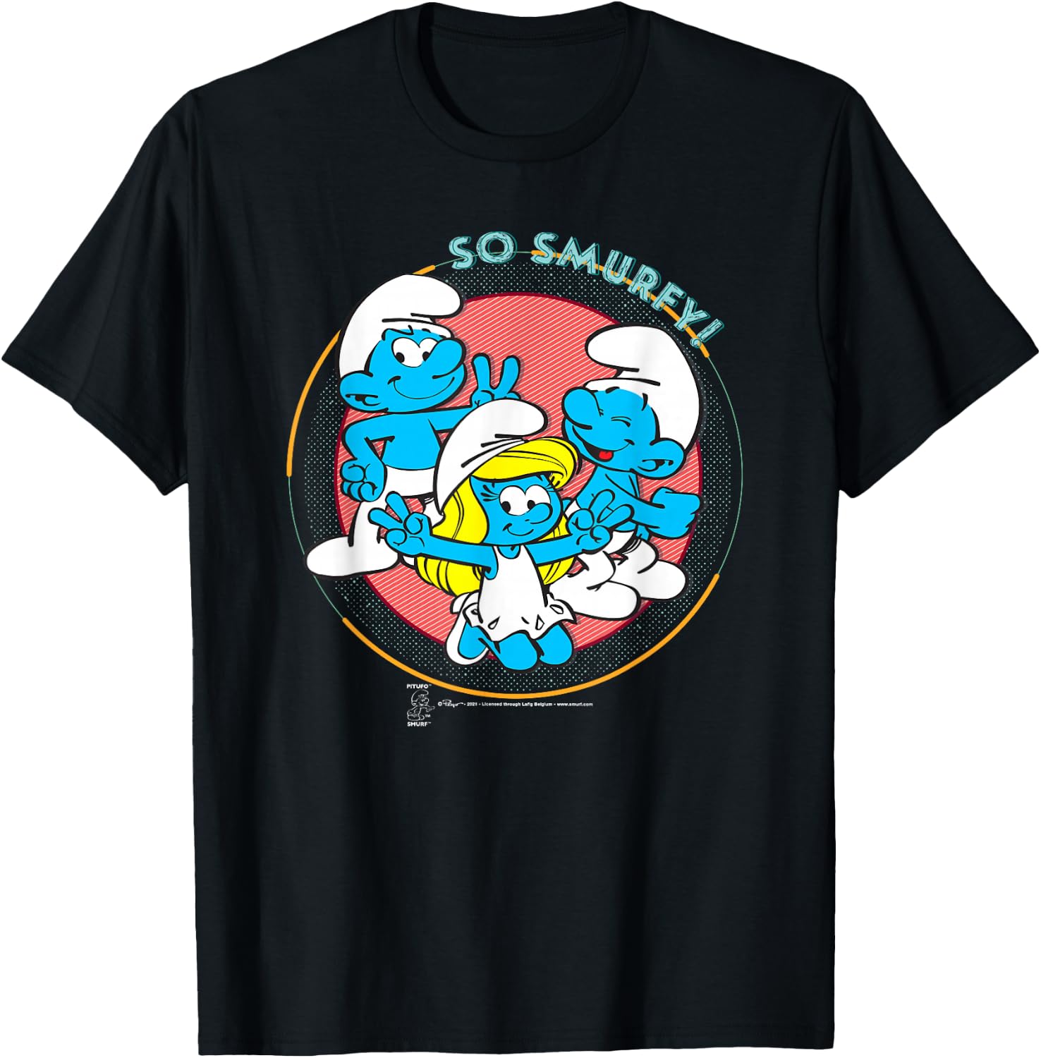 Smurfs The Smurfs Smurfette Jokey So Smurfey! T-Shirt - T-Shirt | Black
