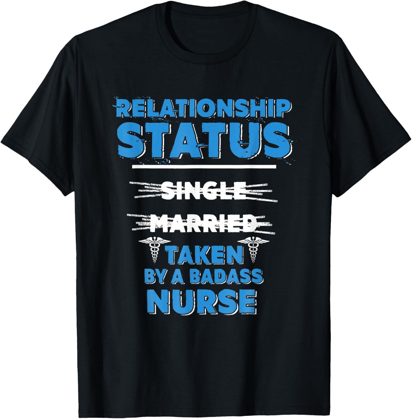 I m Taken By A Badass Nurse Nursing Couple T-Shirt - T-Shirt | Black