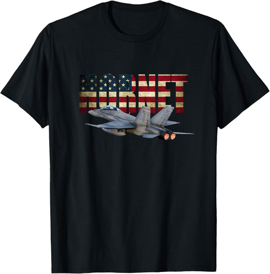 F-18 FA-18 Super Hornet Sized T-Shirt - T-Shirt | Black