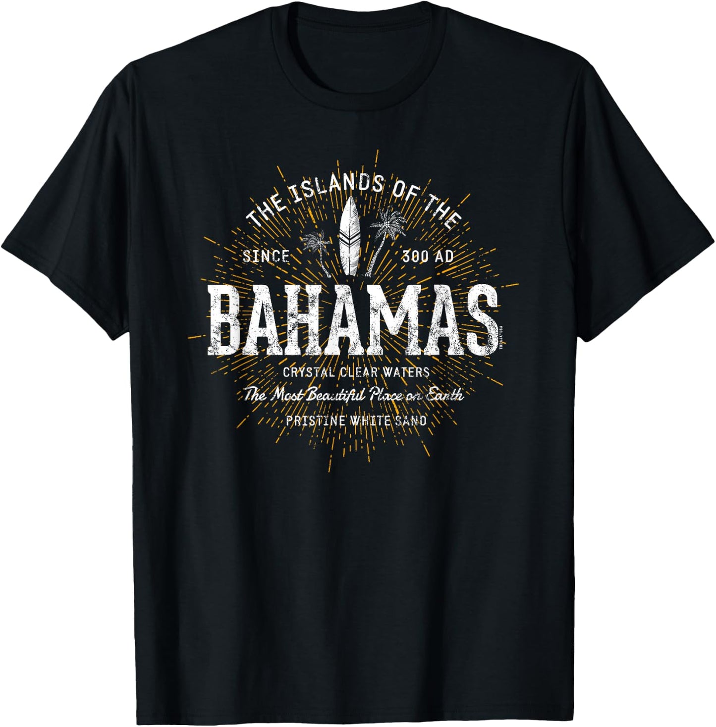 The Bahamas Vintage Style Retro Bahamas T-Shirt - T-Shirt | Black