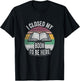 Retro Vintage I Closed My Book To Be Here Book Lover Reading T-Shirt - T-Shirt | Black