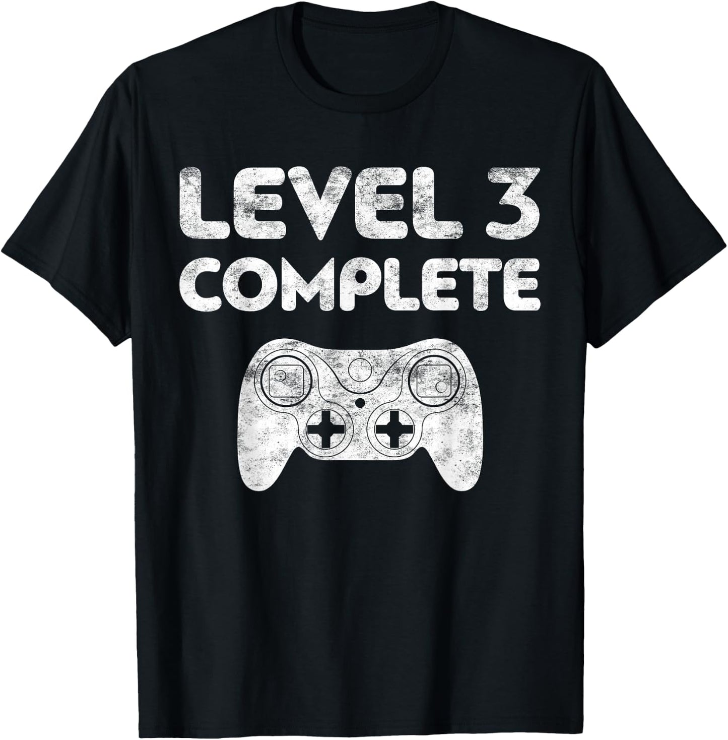 Level 3 Complete 3rd Wedding Anniversary Shirt T-Shirt - T-Shirt | Black