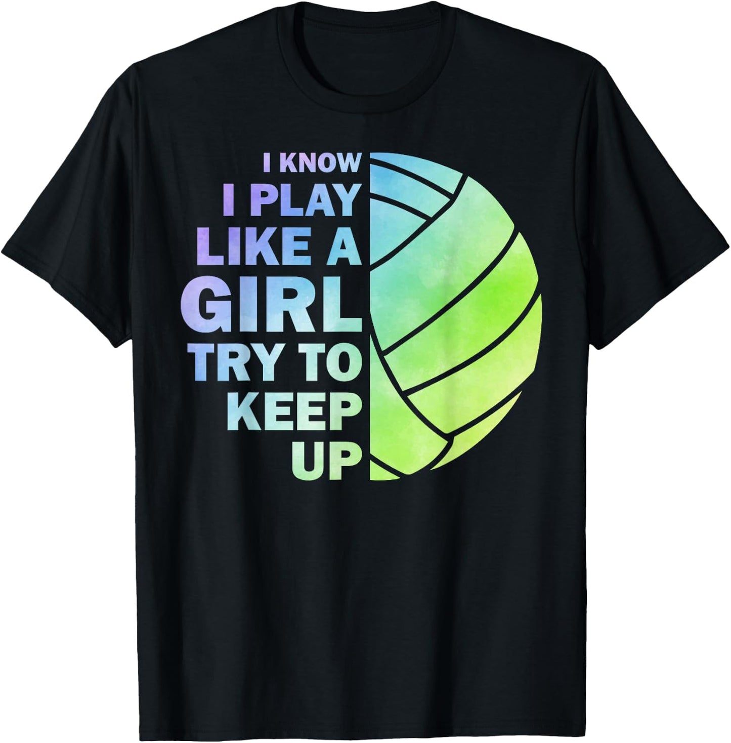 Cool Volleyball Girls Youth Volleyball Team Sports T-Shirt - T-Shirt | Black