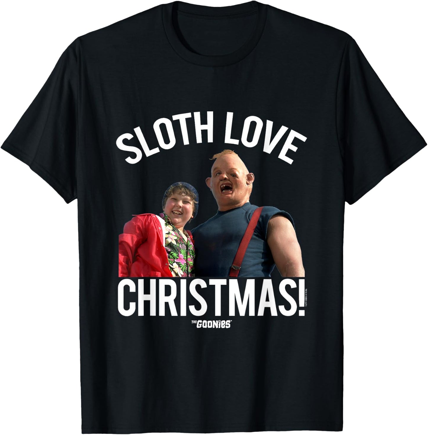 The Goonies Sloth Love Christmas T-Shirt - T-Shirt | Black