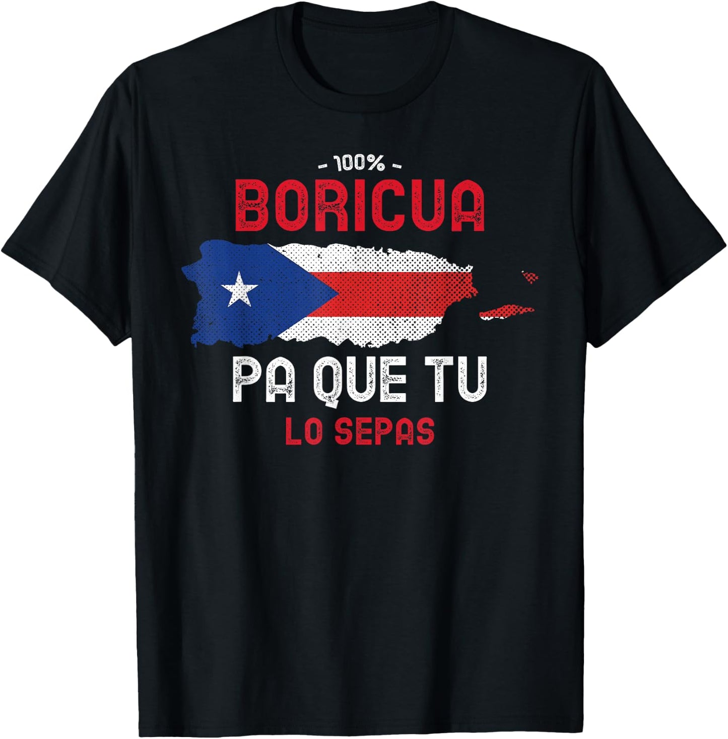 Patriotic Puerto Rican Flag Gifts and Cute Puerto Rico T-Shirt - T-Shirt | Black